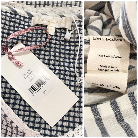 SOLD LoveShackFancy Thea Striped Smocked Dress - Picture 9 of 9